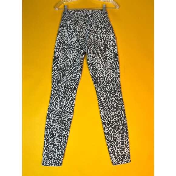 FRAME Le High Skinny Abstract Jeans Womens 23 Black Animal Print High Rise NWT - Picture 7 of 11